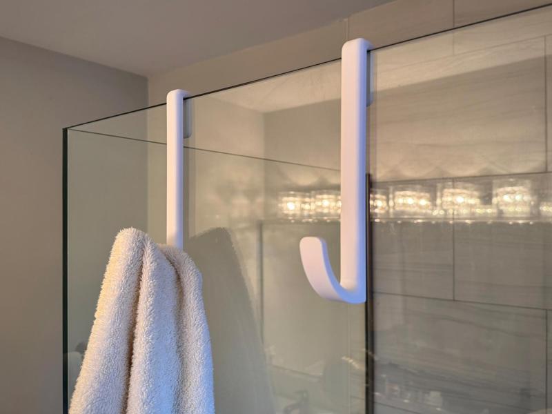 SHOWER HOOK OVER GLASS