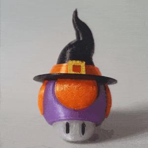 Super Mario mushroom Halloween Witch
