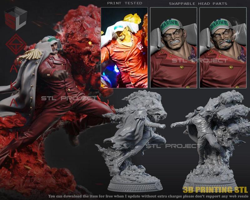 Akainu one piece statue of person