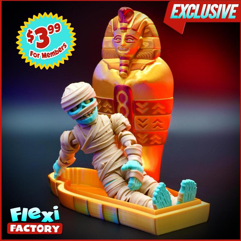 Exclusive: Flexi Factory Mummy and Sarcophagus with 3mf included