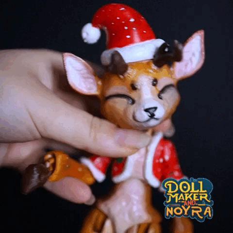 Articulated print in place: flexi Christmas reindeer