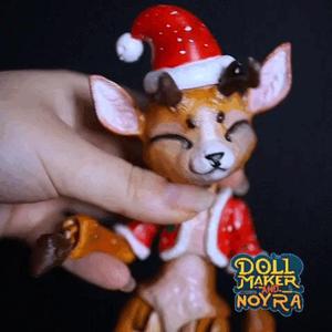 Articulated print in place: flexi Christmas reindeer