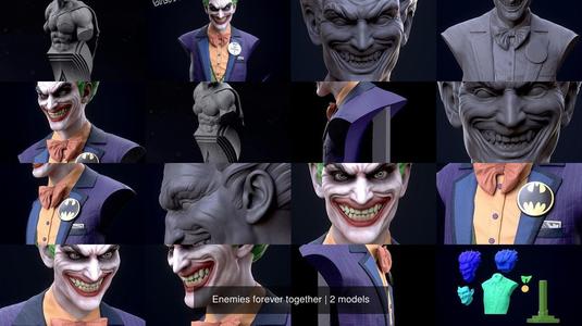 Enemies forever together 3D Model Collection