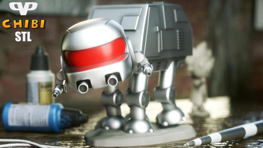 AT-AT Chibi STL for 3D Printing ChibiSTL 3DXM