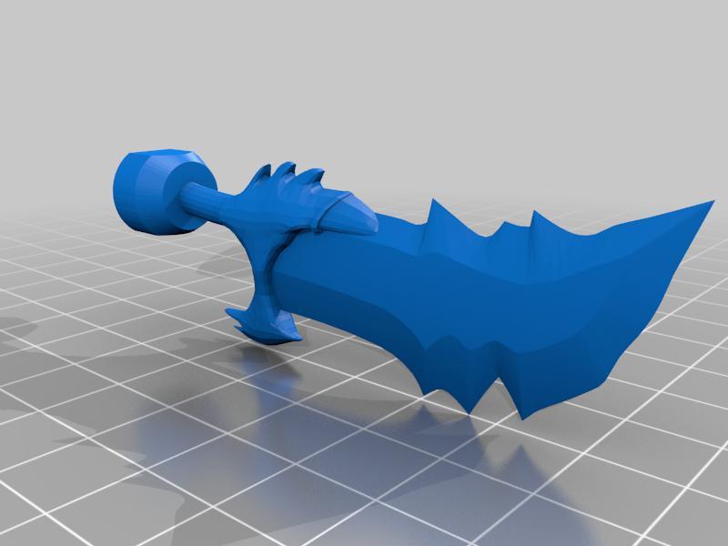 Blade of chaos for spinning fidget