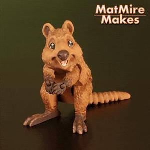 Quokka Articulated Fidget Figure, 3mf included, cute marsupial flexi