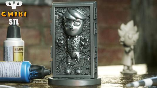 Han Solo in Carbonite  Chibi STL for 3D Printing ChibiSTL 3DXM