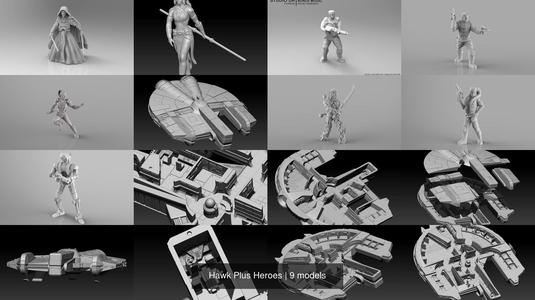 Hawk Plus Heroes 3D Model Collection