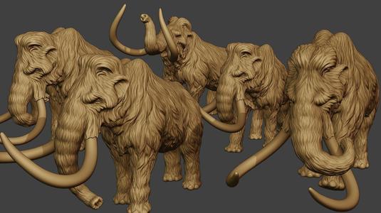 Mammoth Pack1 3D Model Collection