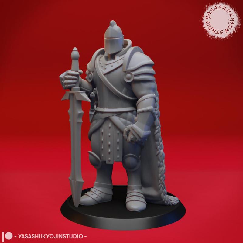 Armored Fighter / Knight - Tabletop Miniature