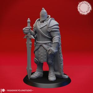 Armored Fighter / Knight - Tabletop Miniature