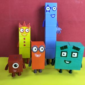 Articulated number blocks 1,2,3,4,5