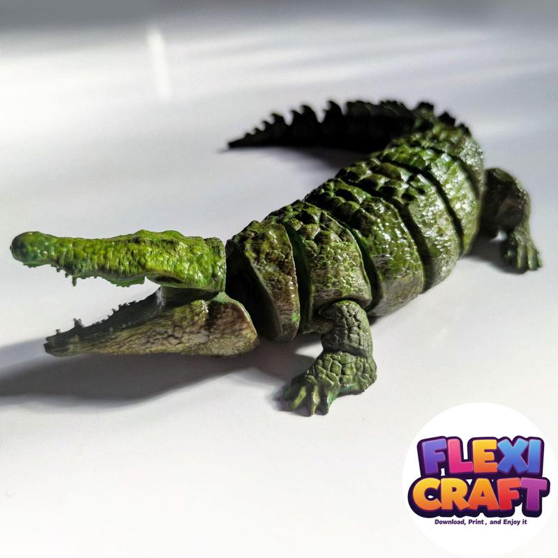 Flexi CROCODILE , Print-in-Place, Articulated