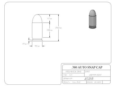 .380 Auto (.380 ACP) Snap Cap