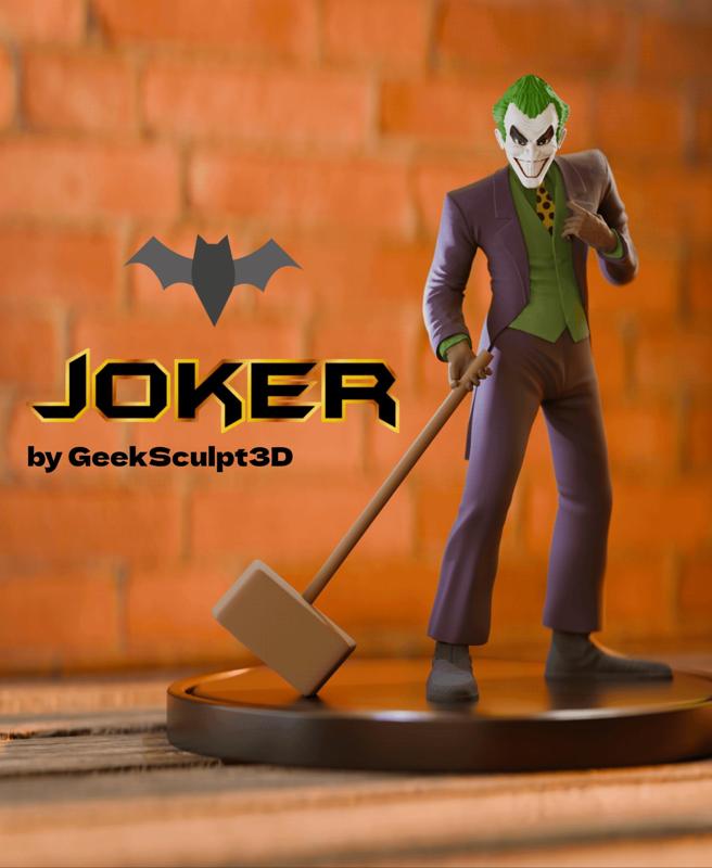 Joker Figure with Hammer - Superhero Collectible Statue