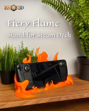 Fiery Flame Stand for Steam Deck