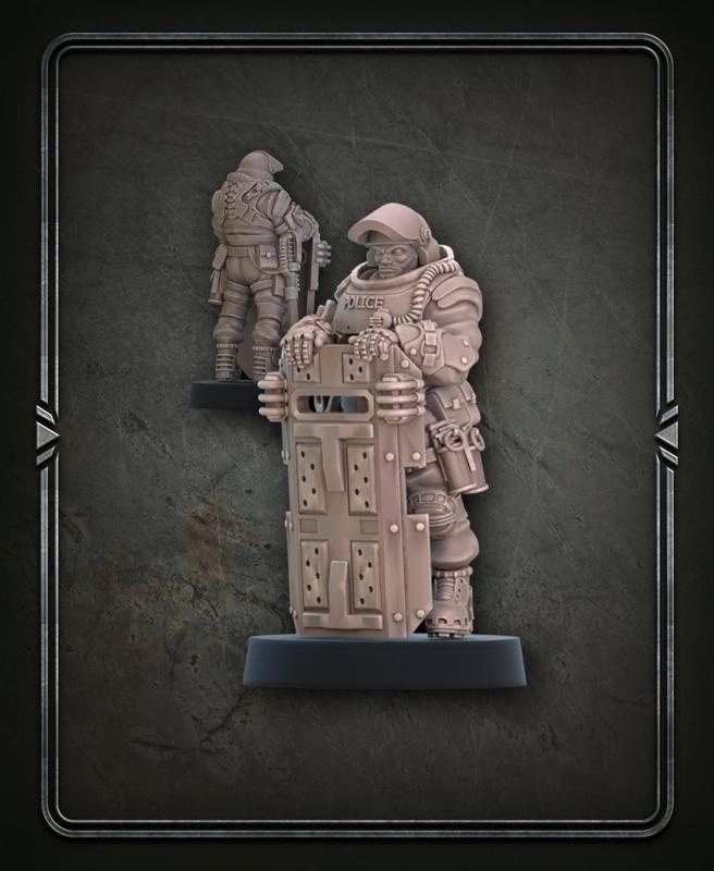 Idle Riot Police Officer