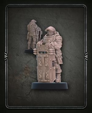 Idle Riot Police Officer