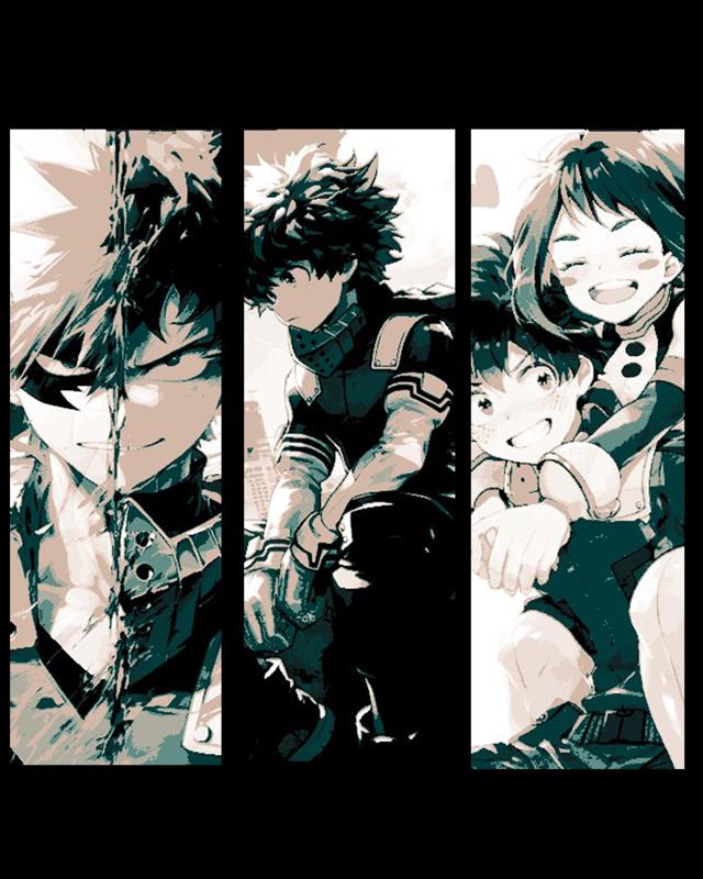 Fan Art of My Hero Academia hero Izuku Midoriya - Deku - Set of 3 bookmarks