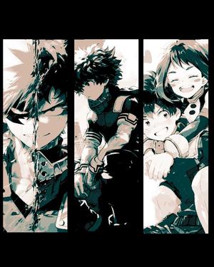 Fan Art of My Hero Academia hero Izuku Midoriya - Deku - Set of 3 bookmarks