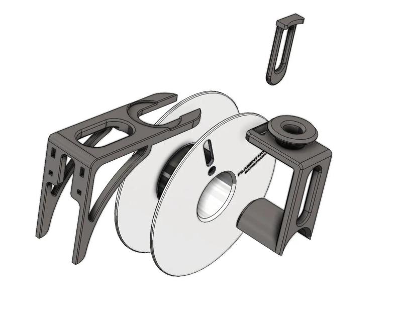 Filament Holder Compatible with Skandis Boards + clip + fixes