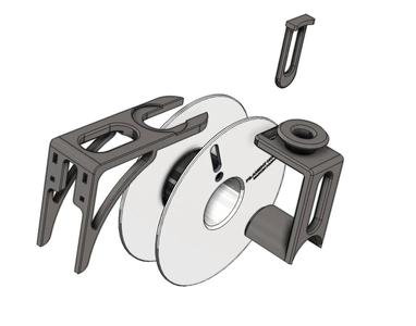 Filament Holder Compatible with Skandis Boards + clip + fixes