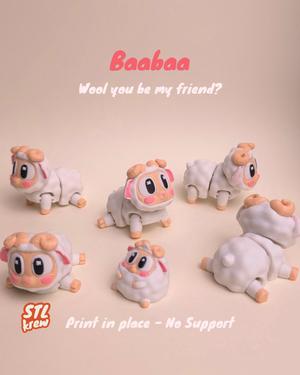 Cute articulated Sheep, no support