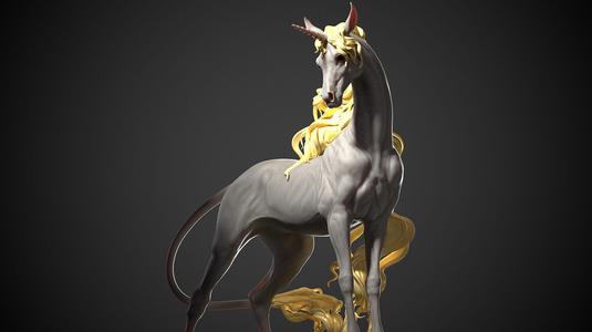 Unicorn horse  -  3D Sculpting
