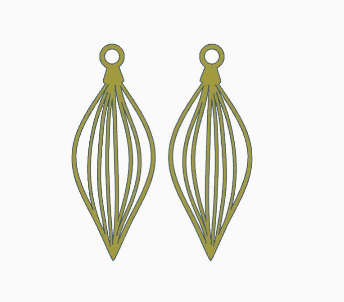 Christmas Ornament Earring 1.stl