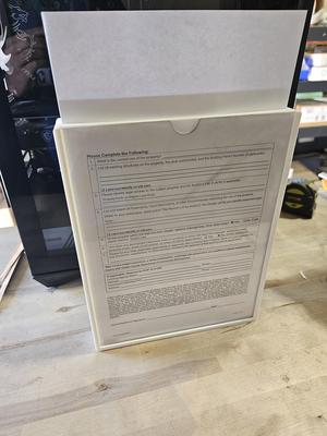 Paper Form Holder and Display