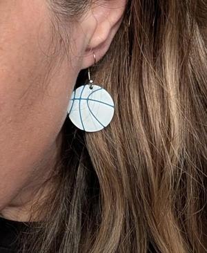 March Madness - Team Colors, Filament Change Basketball Earrings - Easy, Quick Print. 
