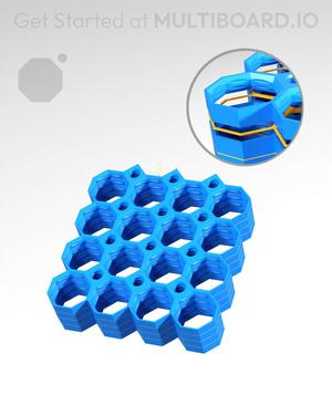 4x4 Multiboard Side Tile - x4 Multi-Material Stack