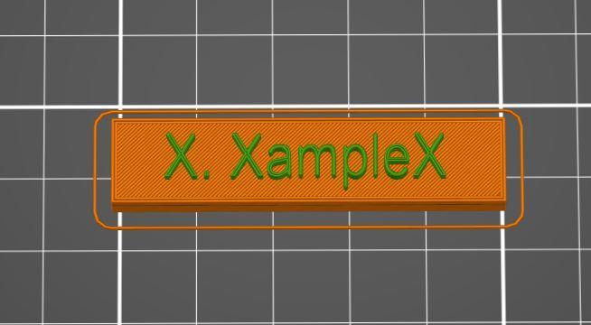 Magnetic name tag, customizable template