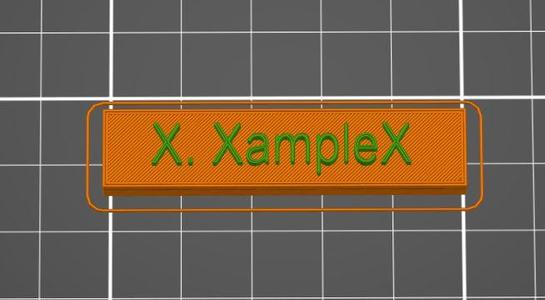 Magnetic name tag, customizable template