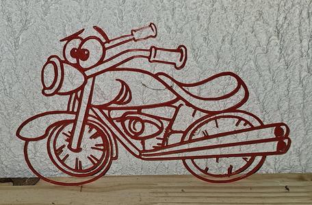 Funny retro bike - Wall Art - Moto retro amusante