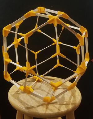 Popsicle Stick Rhombic Triacontahedron