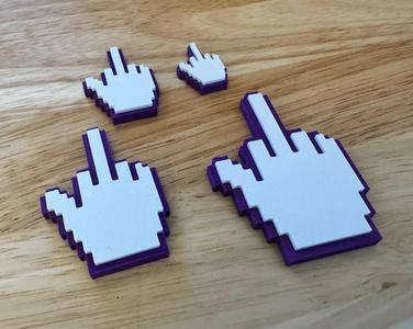 8-Bit Middle Finger - Fridge Magnet (Hot-Swap, Multi-Color) | Decoration For Whiteboard, Refrigerator, Locker, Cabinet | Home & Kitchen Essential, Classroom Office Supplies |