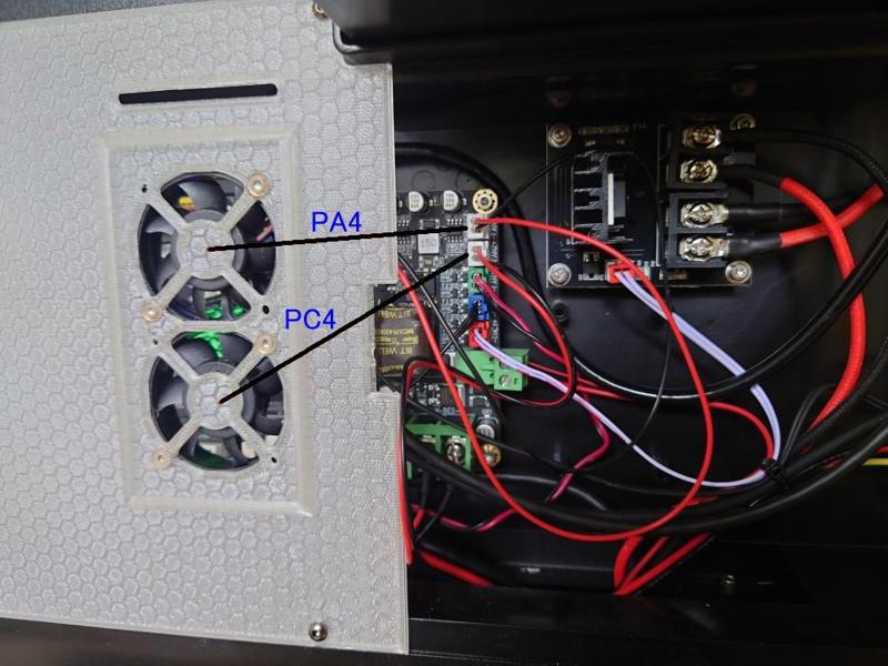 Qidi X-MAX3　Back Panel W40Fan Plus Felt Filter