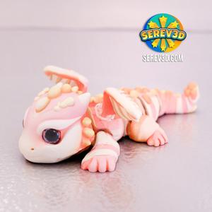 Marshmallow Twist Dragon - Articulated - 3D print STL and 3MF file