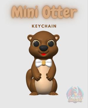 Cute Mini Otter Keychain 3MF and STL