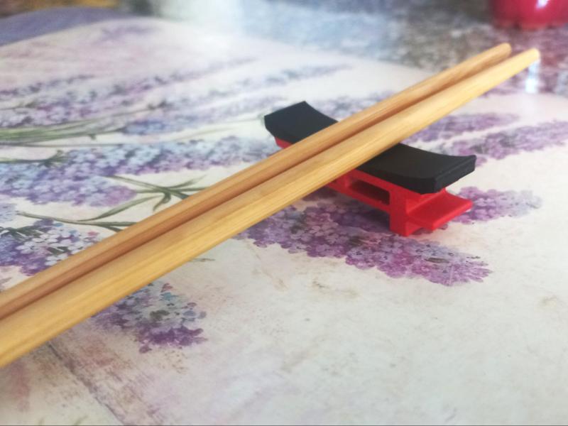 Torii inspired chopsticks / cutlery rest holder