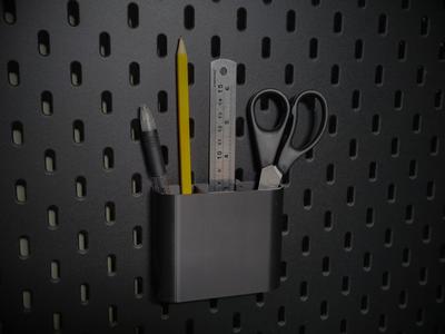 Pen Holder for IKEA Skadis Pegboard (3 Slots)