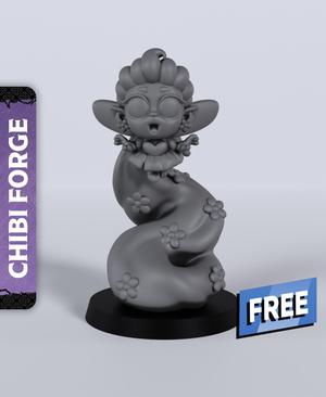 Chibi Flower Fairy - With Free Dragon Warhammer - 5e DnD Inspired for RPG and Wargamers