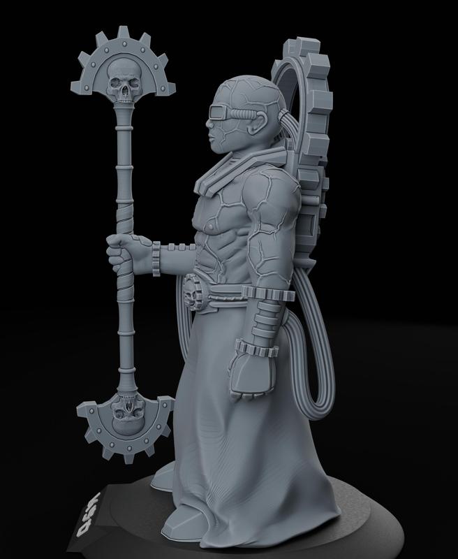 Adeptus mechanicus - Fulgurite electro priest pose 1 + FREE dragon skull warhammer