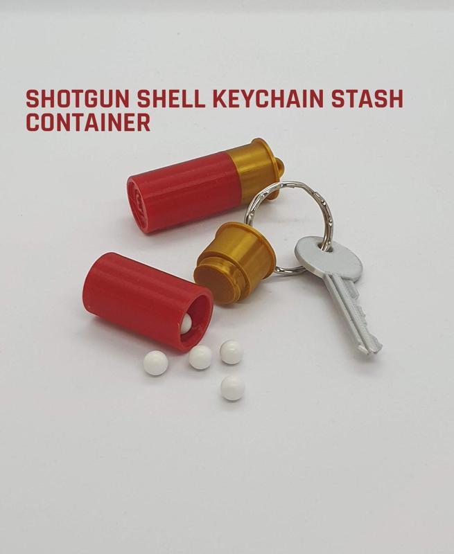 Shotgun Shell Keychain Stash Container