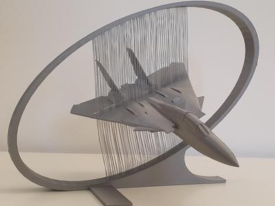 After Burner - Grumman F-14 Tomcat - String Art