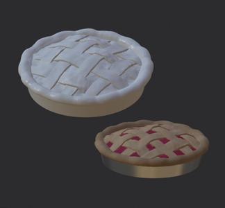 Pair of Miniature Lattice-Top Pies :: Delicious Desserts!