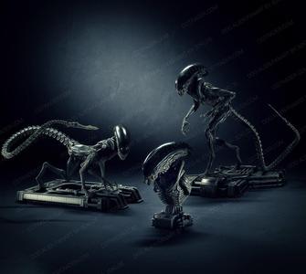Dog alien Sculptures and Bust - fanart Collection