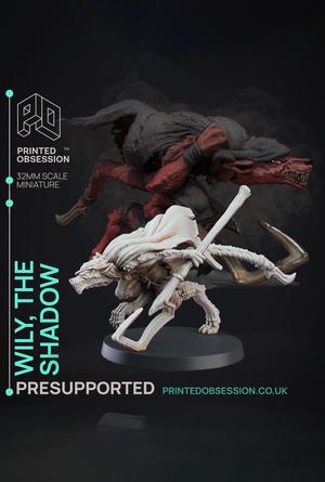 Wily The Shadow - Kurtulmak - Deity Fight Club - PRESUPPORTED - Illustrated and Stats - 32mm scale		