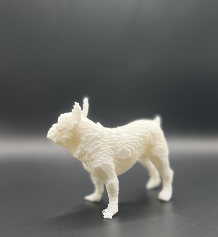 Low Poly & Pixelated Frenchie Pup